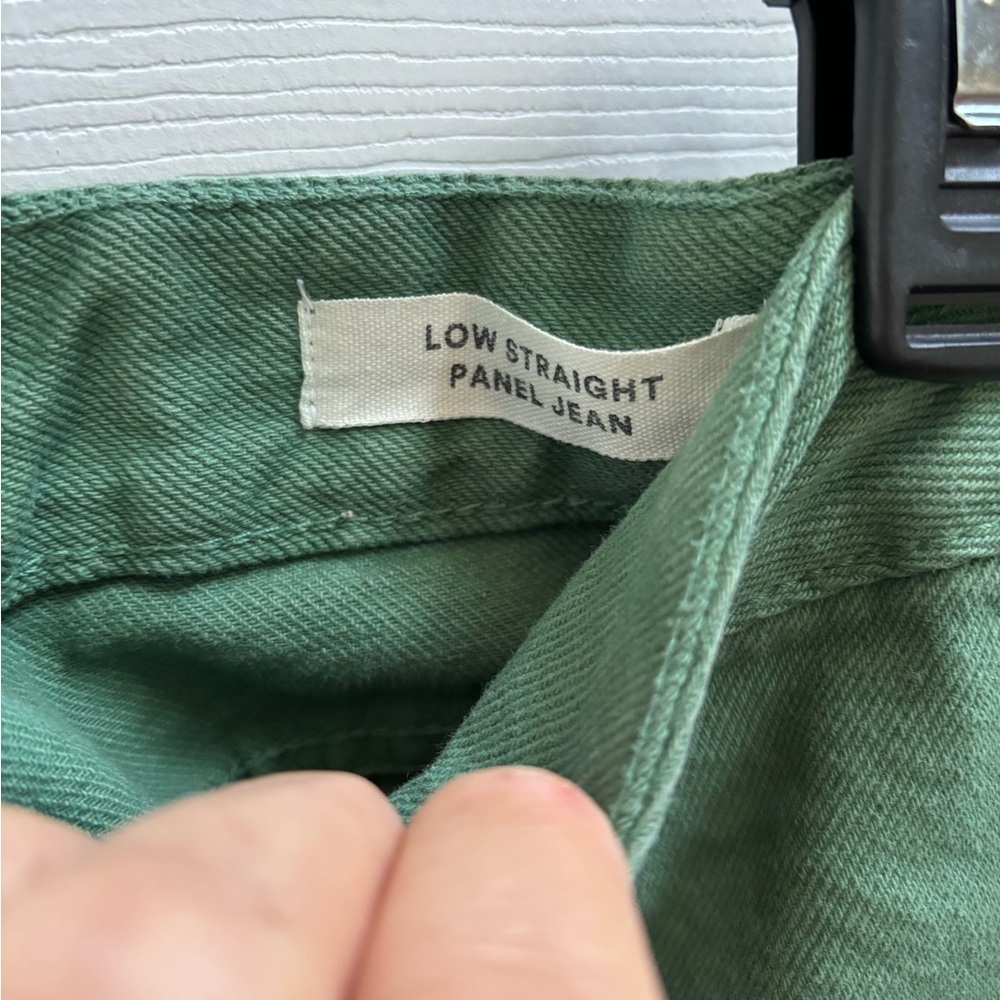 ASOS Woman’s Cotton On green panel straight leg jeans, Size 8, EUC (SEE NOTE) - Picture 6 of 7